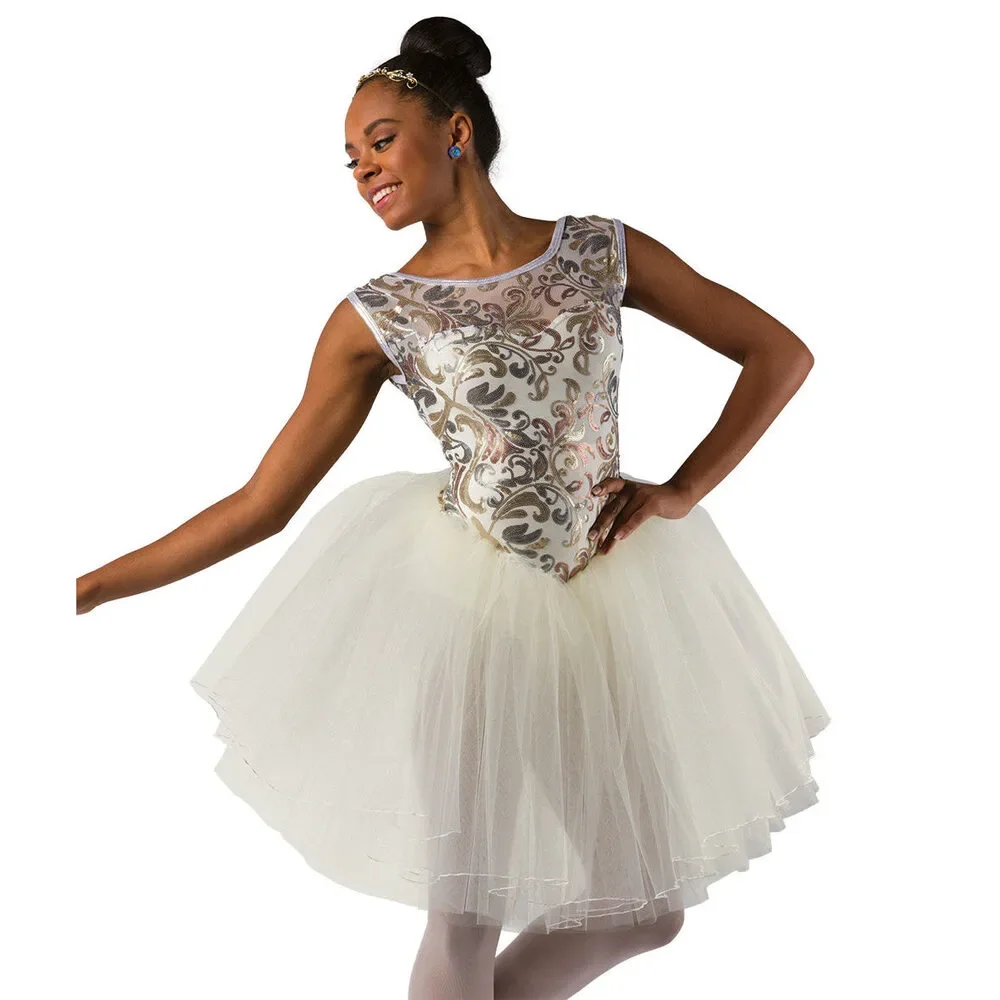 Pre-Owned Dance Costume Wish Come True 2V2476 Medium Child Ivory Tutu Ballet Se